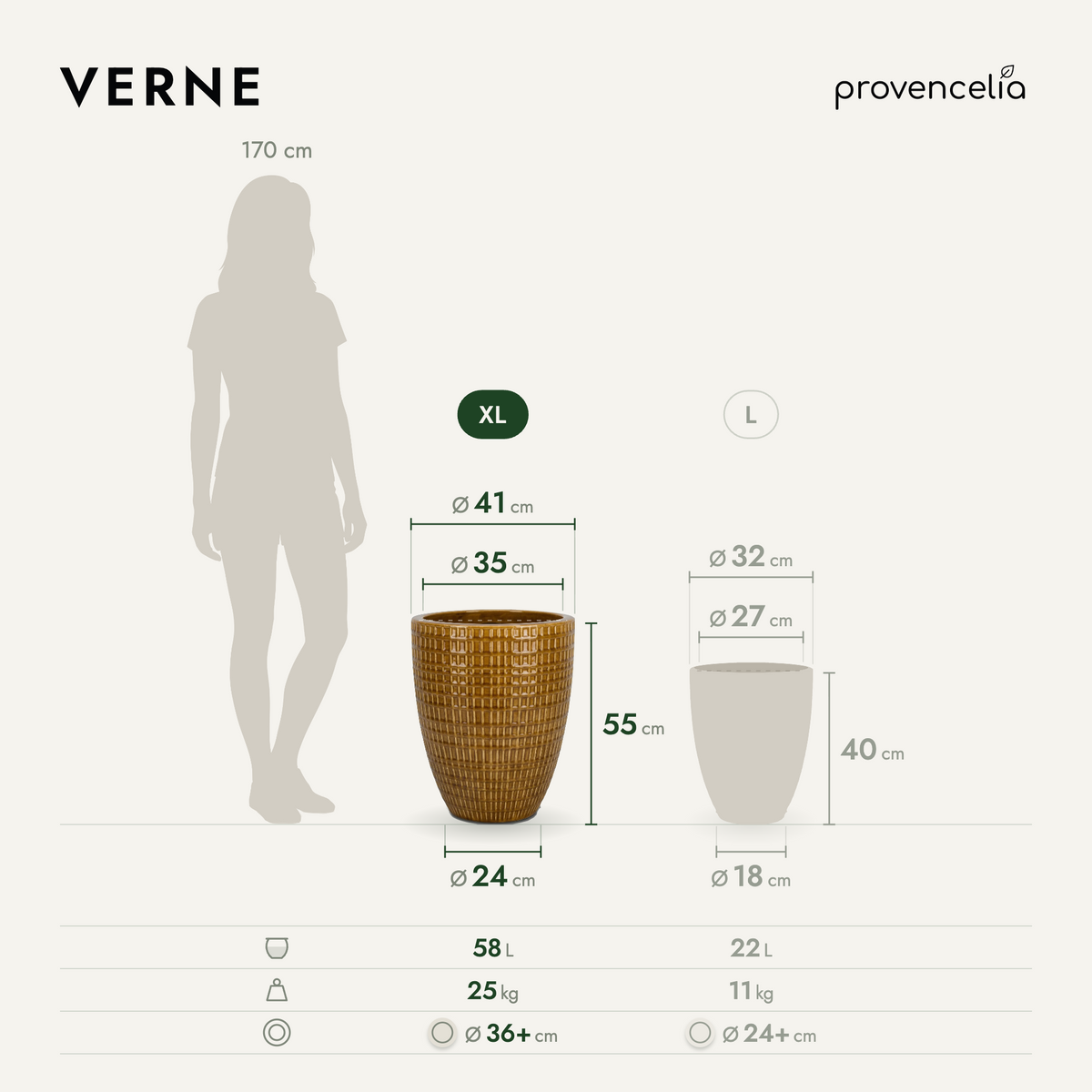 VERNE XL – Maße