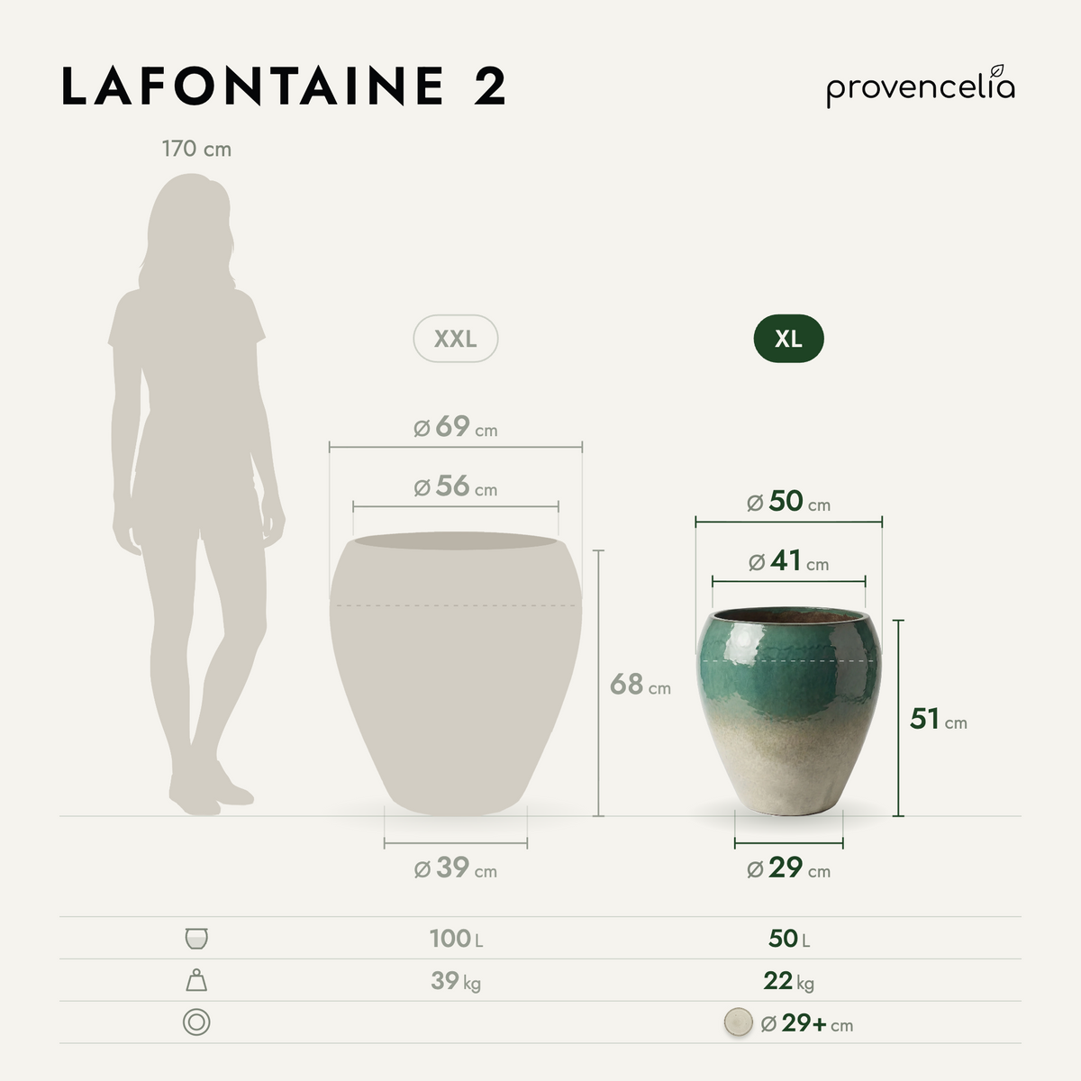 LAFONTAINE 2 XL – Maße