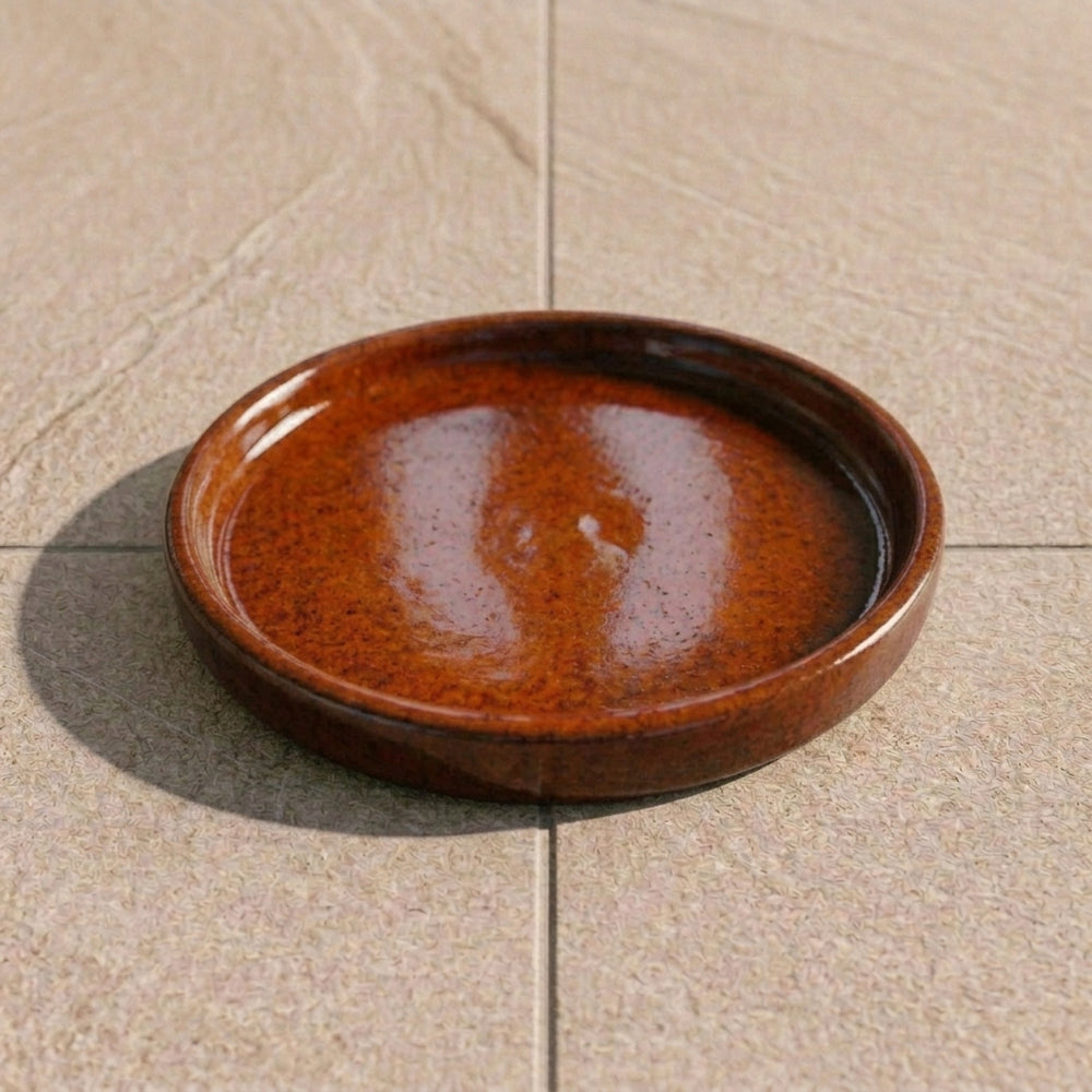 Untersetzer für Pflanzkübel – Tropisches Orange (Ø 15–40 cm)
