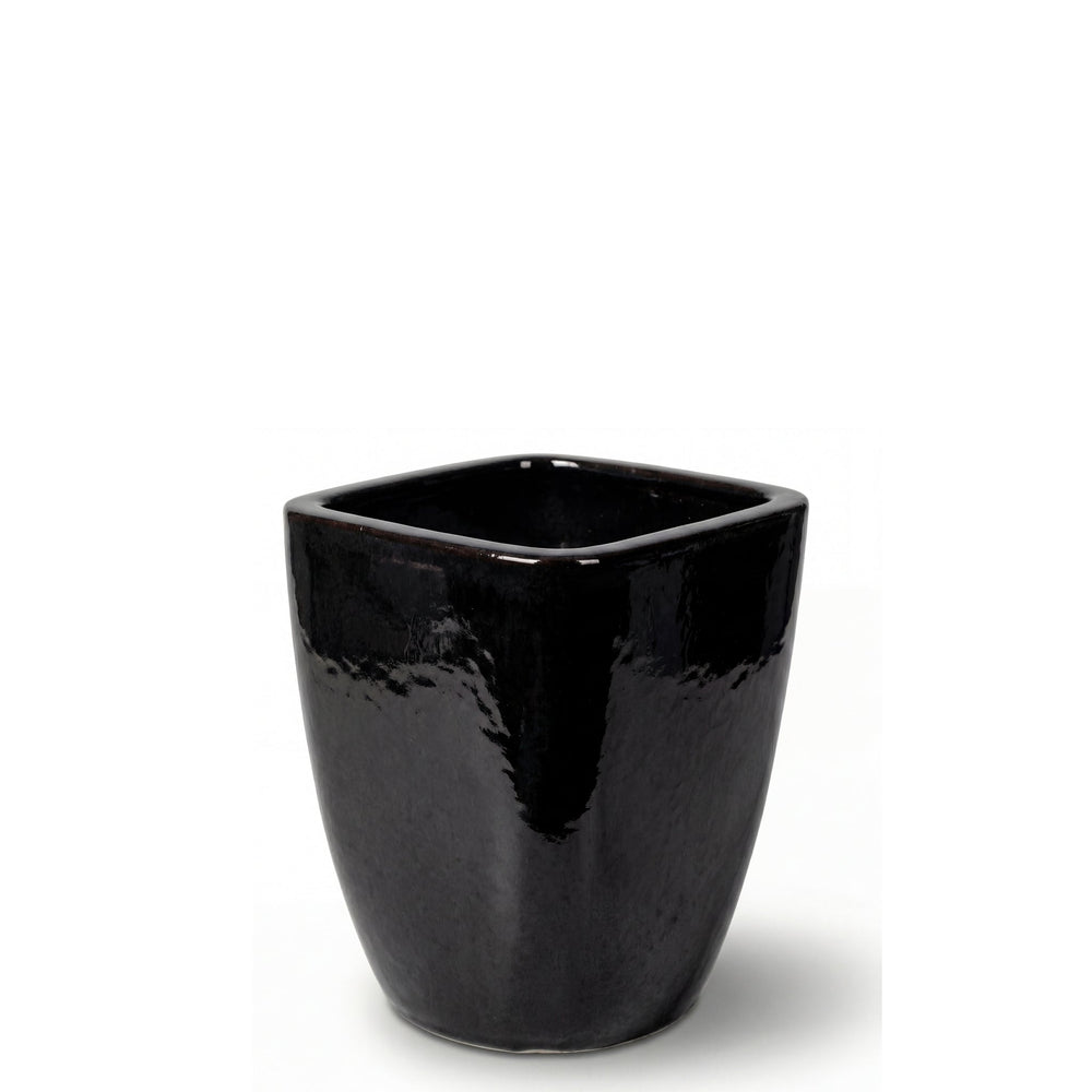 Keramik-Pflanzkübel VAUBAN - Schwarz - S (18 x 21 cm)